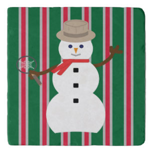 Fun and Fancy Christmas Snowman Detective Trivet