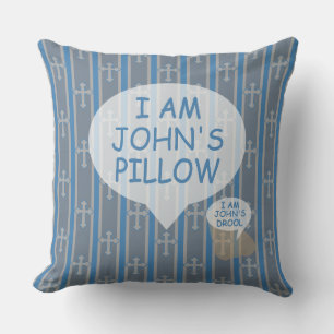 Fun and Fancy Customizable Cross Striped Throw Pillow