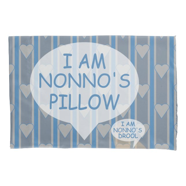 Fun and Fancy Customizable Heart Striped Pillow Case (Front)