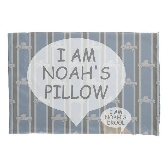 Fun and Fancy Customizable Pickup Truck Pillow Case (Front)