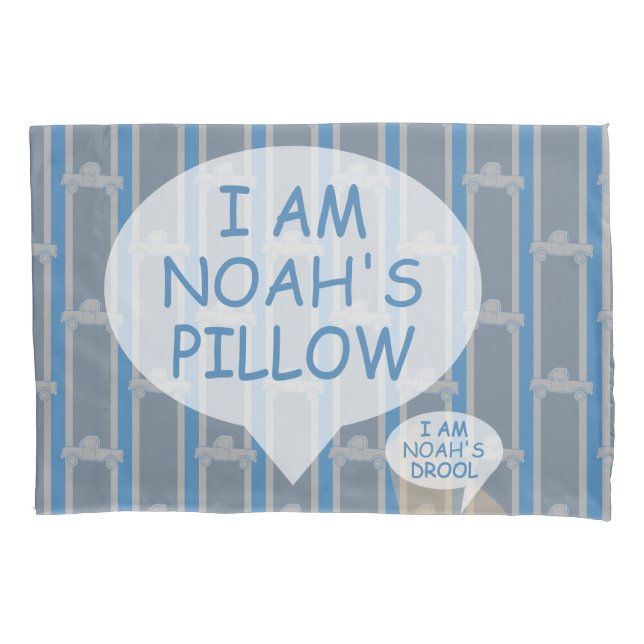 Fun and Fancy Customizable Pickup Truck Pillow Case (Front)