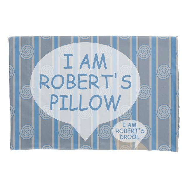 Fun and Fancy Customizable Spiral Striped Pillow Case (Front)