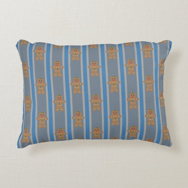 Fun and Fancy Gingerbread Man Accent Pillow (Front)