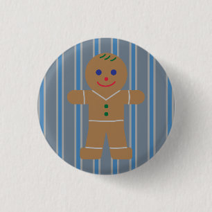 Fun and Fancy Gingerbread Man Button
