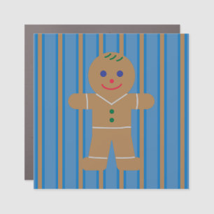 Fun and Fancy Gingerbread Man Car Magnet
