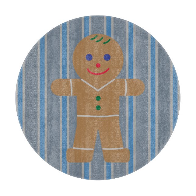 Fun and Fancy Gingerbread Man Cutting Board (Front)