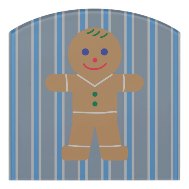 Fun and Fancy Gingerbread Man Door Sign (Contour Front)