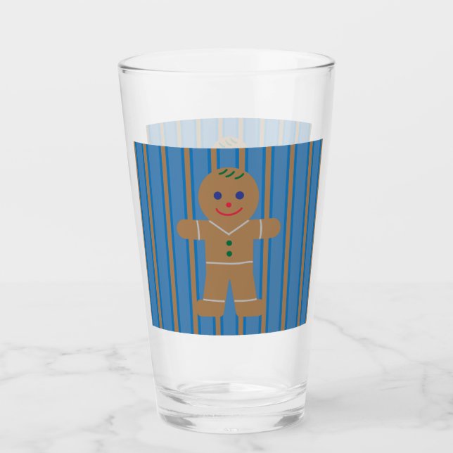 Fun and Fancy Gingerbread Man Glass (Front)