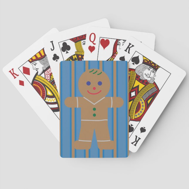 Fun and Fancy Gingerbread Man Poker Cards (Back)