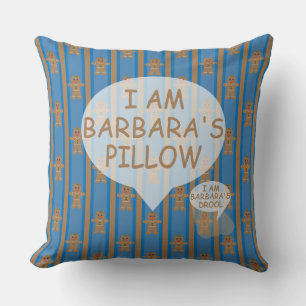 Fun and Fancy Gingerbread Man Throw Pillow