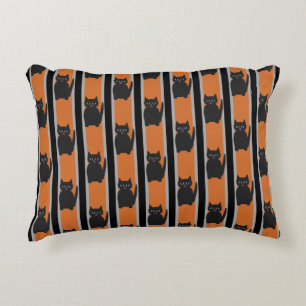 Fun and Fancy Halloween Black Cats Accent Pillow