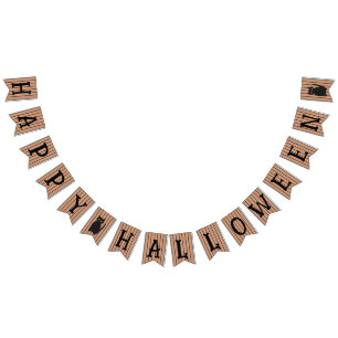 Fun and Fancy Halloween Black Cats Bunting Flags