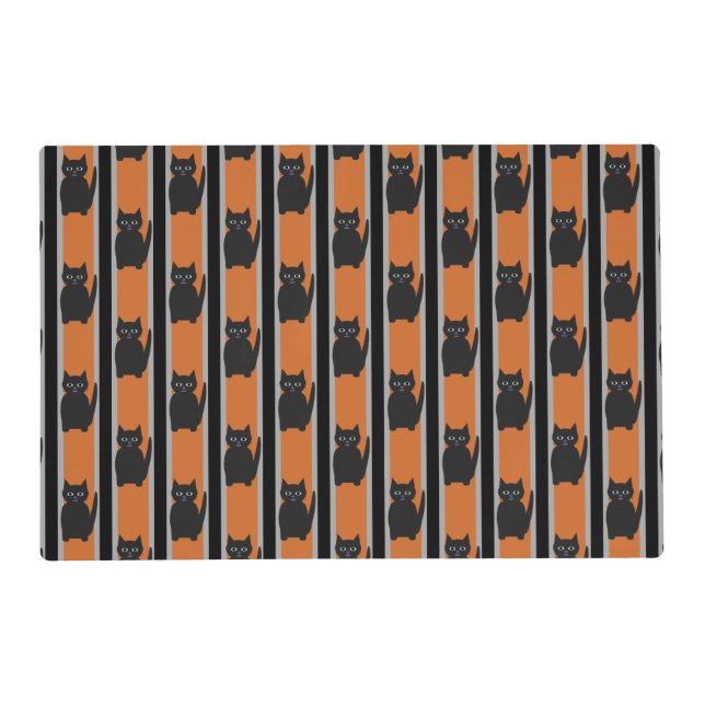 Fun and Fancy Halloween Black Cats Placemat (Front)