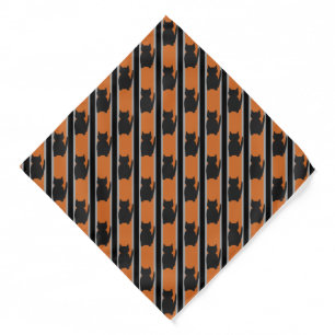 Fun and Fancy Halloween Black Silhouette Cats Bandana