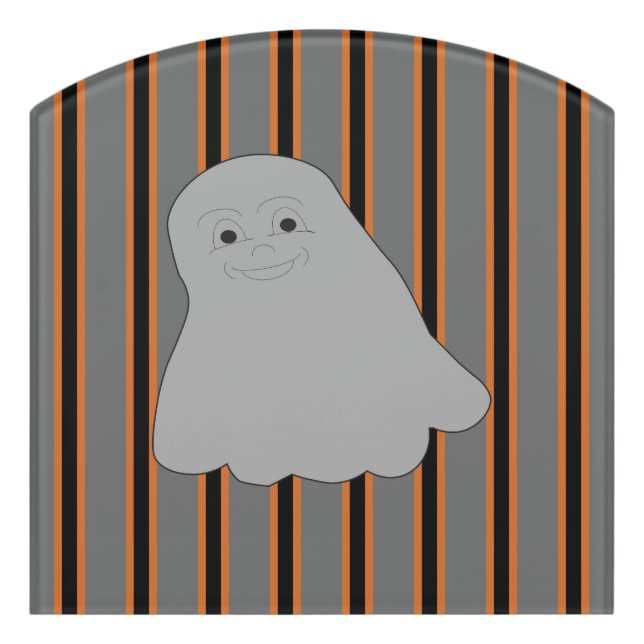 Fun and Fancy Halloween Ghosts Door Sign (Contour Front)