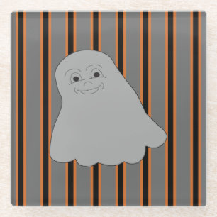 Fun and Fancy Halloween Ghosts Glass Coaster