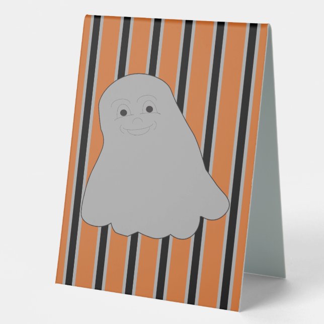 Fun and Fancy Halloween Ghosts Table Tent (Front)