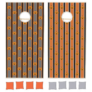 Fun and Fancy Halloween Pumpkins Cornhole Set