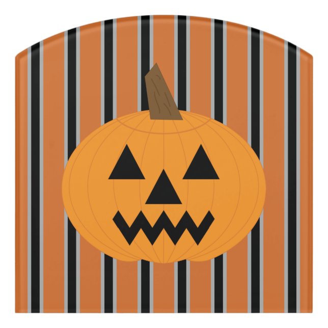 Fun and Fancy Halloween Pumpkins Door Sign (Contour Front)