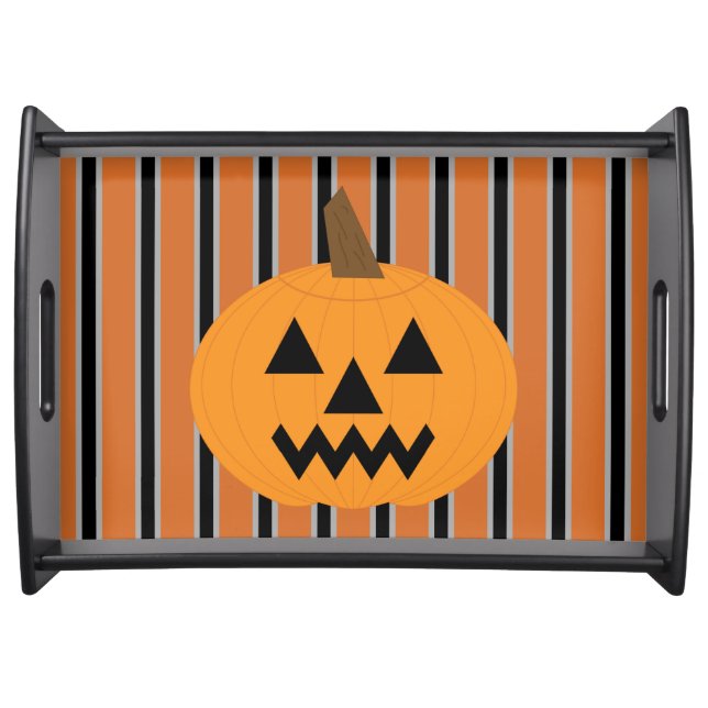 Fun and Fancy Halloween Pumpkins Serving Tray (Front)