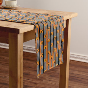 Fun and Fancy Halloween Pumpkins Short Table Runner
