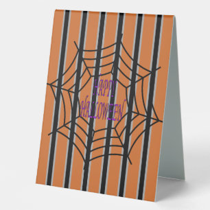 Fun and Fancy Halloween Spider Webs Table Tent