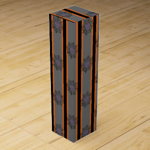 Fun and Fancy Halloween Spider Webs Wine Box