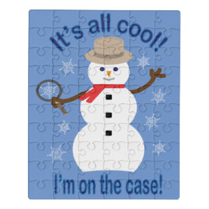 Fun and Fancy It's All Cool Snowman Detective Jigsaw Puzzle