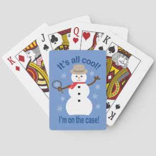 Fun and Fancy It's All Cool Snowman Detective Poker Cards