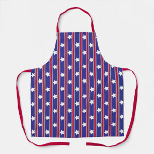 Fun and Fancy Patriotic Stars and Stripes Apron