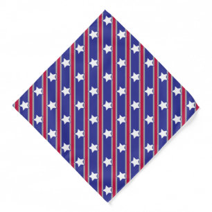Fun and Fancy Patriotic Stars and Stripes Bandana