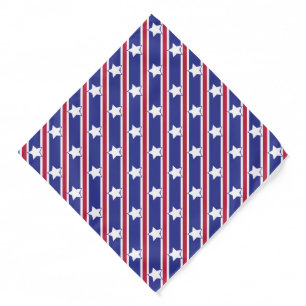 Fun and Fancy Patriotic Stars and Stripes Bandana