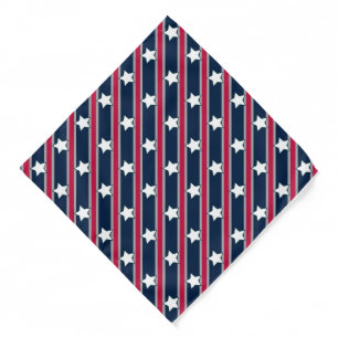 Fun and Fancy Patriotic Stars and Stripes Bandana