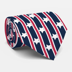 Fun and Fancy Patriotic Stars and Stripes Neck Tie