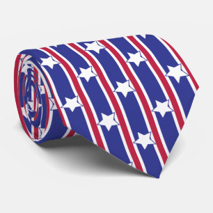 Fun and Fancy Patriotic Stars and Stripes Neck Tie