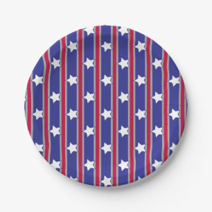 Fun and Fancy Patriotic Stars and Stripes Paper Plates