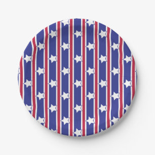Fun and Fancy Patriotic Stars and Stripes Paper Plates