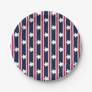 Fun and Fancy Patriotic Stars and Stripes Paper Plates