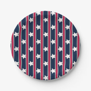 Fun and Fancy Patriotic Stars and Stripes Paper Plates