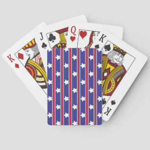 Fun and Fancy Patriotic Stars and Stripes Poker Cards