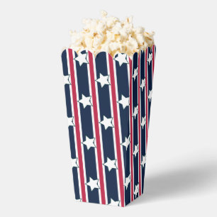 Fun and Fancy Patriotic Stars and Stripes Popcorn Favor Boxes