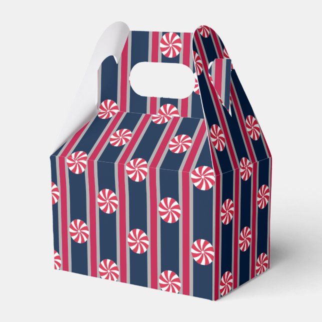 Fun and Fancy Peppermint Candy Favor Boxes (Front Side)