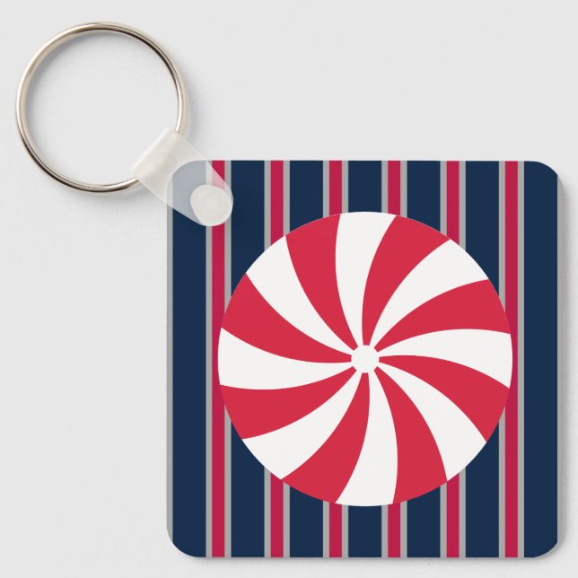 Fun and Fancy Peppermint Candy Keychain (Front)