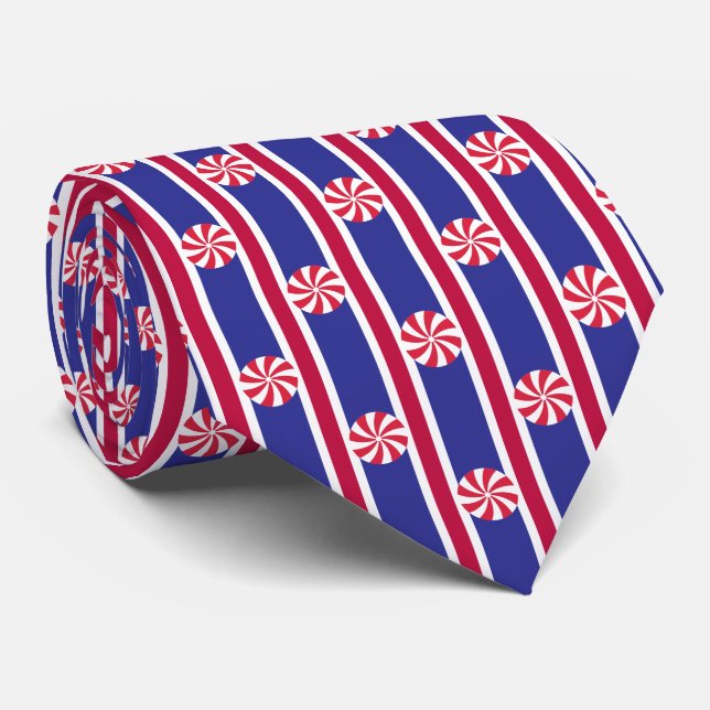 Fun and Fancy Peppermint Candy Neck Tie (Rolled)