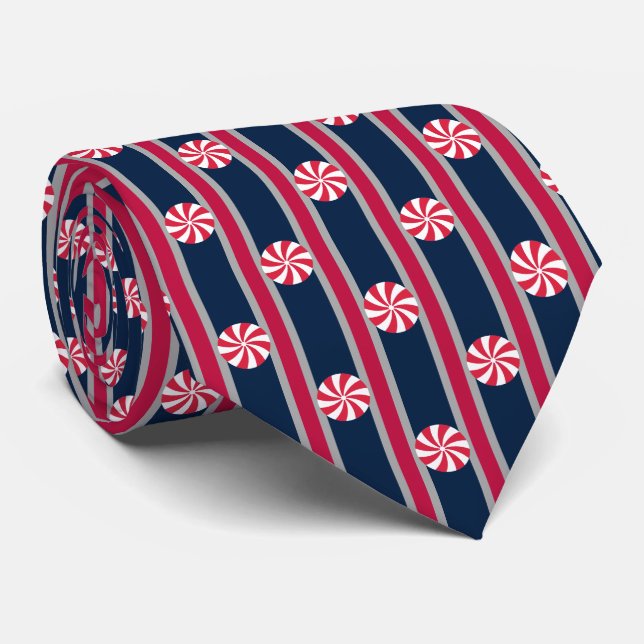 Fun and Fancy Peppermint Candy Neck Tie (Rolled)