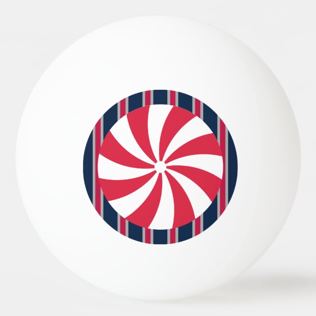 Fun and Fancy Peppermint Candy Ping Pong Ball (Front)
