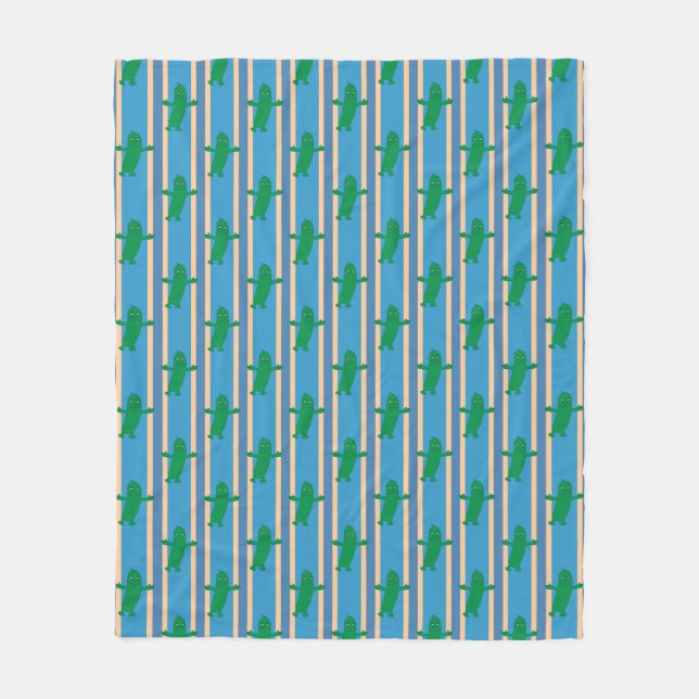 Fun and Fancy Pickle Fleece Blanket (Front)
