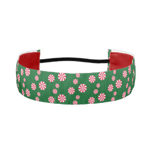 Fun and Fancy Pink Christmas Peppermint Candy Athletic Headband