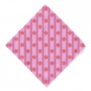 Fun and Fancy Pink Christmas Peppermint Candy Bandana