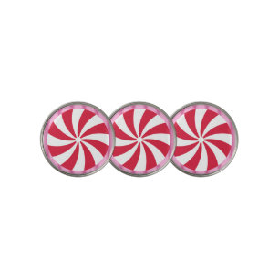 Fun and Fancy Pink Christmas Peppermint Candy Golf Ball Marker